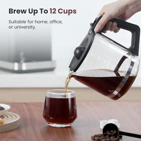 Gevi Touchscreen 12-Cup Coffee Maker, Bold & Iced Brew, Glass Carafe in Saudi Arabia