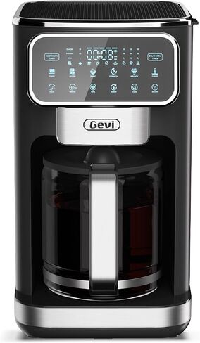 Gevi Touchscreen 12-Cup Coffee Maker, Bold & Iced Brew, Glass Carafe in Saudi Arabia
