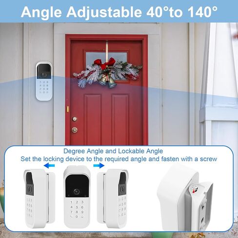 Swivel Mount for myQ Smart Garage Video Keypad, Angled Adjustable 40 to 140 Degrees Corner Mounting for myQ Garage Door Opener Easy to Install Reduce Blind Spot (Video Keypad is NOT Included) in Saudi Arabia