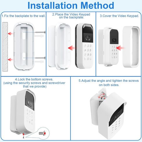 Swivel Mount for myQ Smart Garage Video Keypad, Angled Adjustable 40 to 140 Degrees Corner Mounting for myQ Garage Door Opener Easy to Install Reduce Blind Spot (Video Keypad is NOT Included) in Saudi Arabia