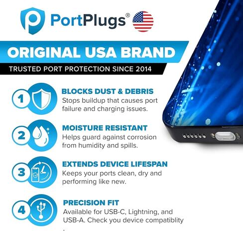 PortPlugs USB-A & USB-C Port Blockers Bundle - Dust & Moisture Resistant Shield - Durable Type-A & Type-C Data Protection Locks for Laptops, PCs, Gaming Devices & Tamper Protection in Saudi Arabia