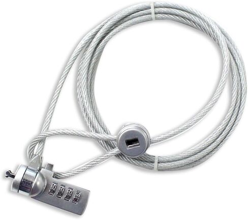 SAFEGUARD Computer Lock with 4-Digit Combination & Steel Cable | Easy to Use & Portable | Ideal for Dorm Rooms, Libraries, & Coffee Houses in Saudi Arabia