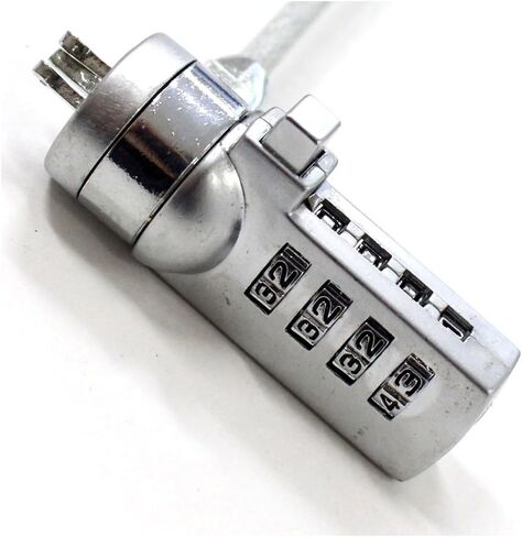SAFEGUARD Computer Lock with 4-Digit Combination & Steel Cable | Easy to Use & Portable | Ideal for Dorm Rooms, Libraries, & Coffee Houses in Saudi Arabia