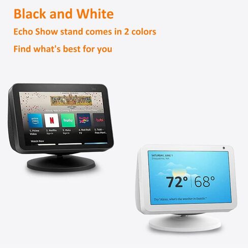 AutoSonic Stand Compatible with Echo Show 5 and 8 (1st Gen and 2nd Gen) Accessories Made for Echo Alexa | Swivel and Tilt | Magnetic Attachment | Black in Kuwait