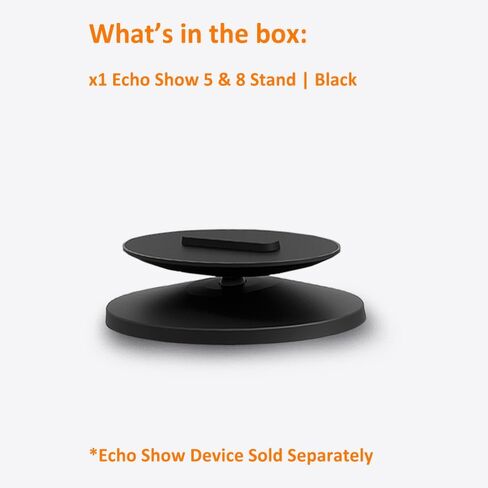 AutoSonic Stand Compatible with Echo Show 5 and 8 (1st Gen and 2nd Gen) Accessories Made for Echo Alexa | Swivel and Tilt | Magnetic Attachment | Black in Kuwait