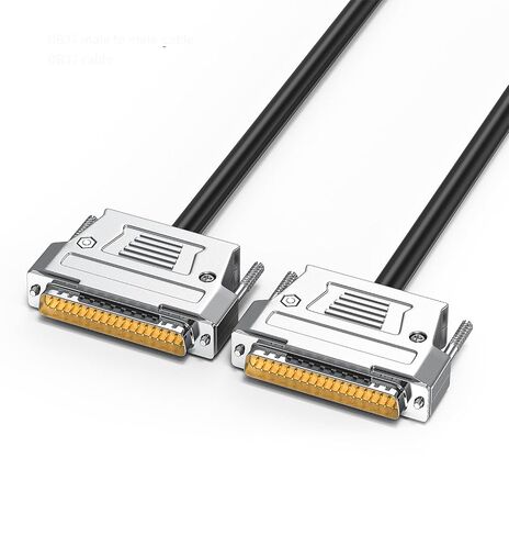 كابل DB25 ذكر إلى ذكر، 25 دبوسًا مستقيمًا من خلال كابل بيانات محمي بغطاء معدني، سلك نحاسي معلب 26AWG لآلة CNC، وحدة تحكم PLC، الأتمتة الصناعية، 3.3FT in Kuwait