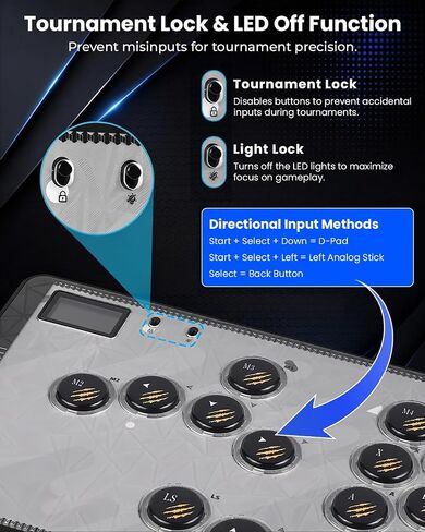 Haute42 C-AT Leverless Controller, Hot Swap Arcade Fightstick for PC/Switch in Saudi Arabia
