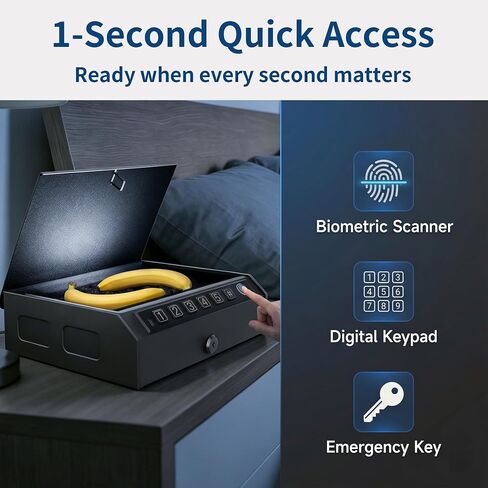 RORMGO Biometric Gun Safe for Handgun Fingerprint Quick Access for Lock Box in Saudi Arabia