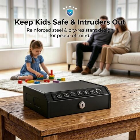 RORMGO Biometric Gun Safe for Handgun Fingerprint Quick Access for Lock Box in Saudi Arabia