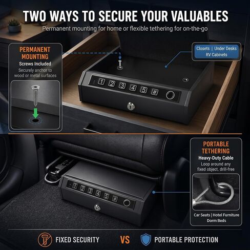 RORMGO Biometric Gun Safe for Handgun Fingerprint Quick Access for Lock Box in Saudi Arabia