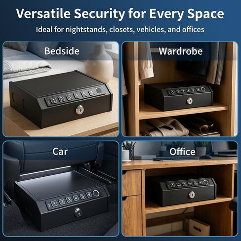 RORMGO Biometric Gun Safe for Handgun Fingerprint Quick Access for Lock Box in Saudi Arabia