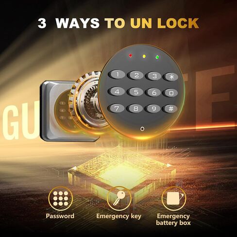 [No Assembly Required] 2-3 Gun Safes for Rifles, Long Gun Safe with 3 Unlock Methods, Rifle Safe with Removable Shelf and Anti-Theft Alarm, Gun Cabinet with LED for Living Room and Garage in Saudi Arabia