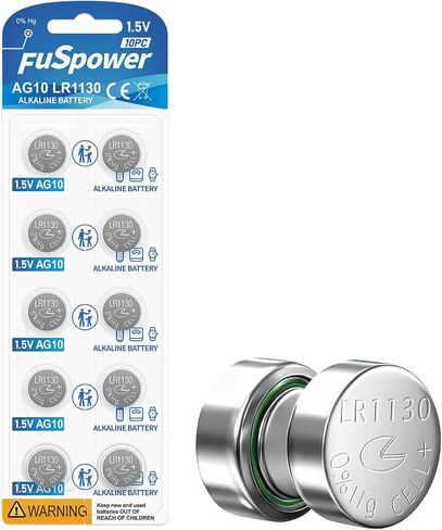 LR1130 Watch Battery 1.5V: 389 390 Alkaline Batteries 10 Pack - LR54 Button Coin Cell for Calculator Everyday Replacement - Father's Day Laser Pointers Graduation in Kuwait