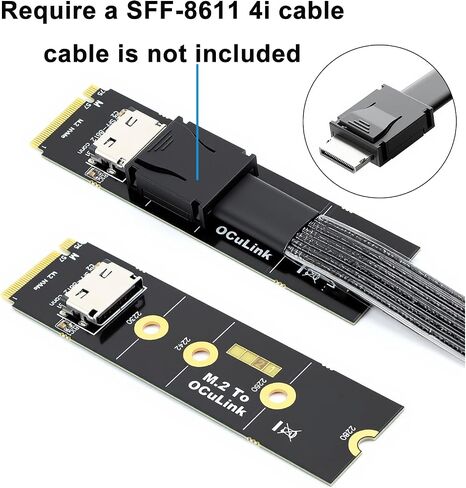RGEEK M.2 NVME to OCuLink SFF-8612 Adapter, PCIe 4.0 x4 64Gbps in Saudi Arabia