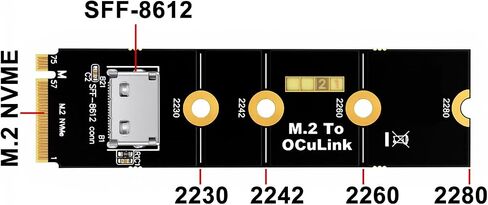 RGEEK M.2 NVME to OCuLink SFF-8612 Adapter, PCIe 4.0 x4 64Gbps in Saudi Arabia