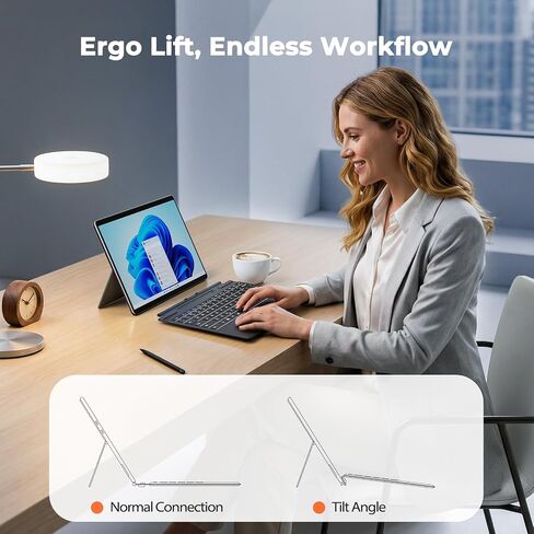 Surface Pro 11/10/9/8 Keyboard, Bluetooth Backlit Type Cover With Trackpad in Saudi Arabia