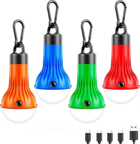 FLY2SKY Rechargeable LED Camping Lights Clip Hook Emergency 3Pcs 1800mAh in Kuwait