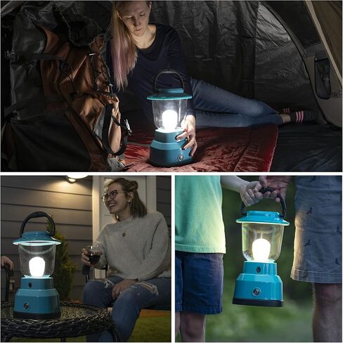 Enbrighten LED Large Camping Lantern, Battery Powered, USB Charging, 800 Lumens, 200 Hour Runtime, Carabiner Handle, Hiking Gear, Emergency Light, Blackout, Storm, Hurricane in Kuwait
