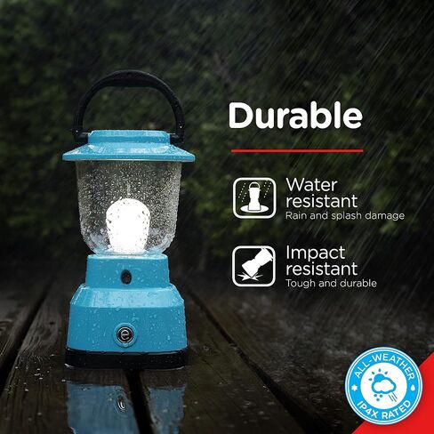 Enbrighten LED Large Camping Lantern, Battery Powered, USB Charging, 800 Lumens, 200 Hour Runtime, Carabiner Handle, Hiking Gear, Emergency Light, Blackout, Storm, Hurricane in Kuwait