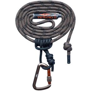 Tethrd's 11MM Black Saddle Hunting Rope - Use as a Tree Tether or Lineman - 8 FT Length - Strength 5000 lbs - Includes One Rope in Saudi Arabia