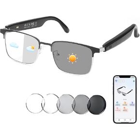 Smart AI Translator Glasses, Clear Blue Light Glasses for Women Men- Gold in Saudi Arabia
