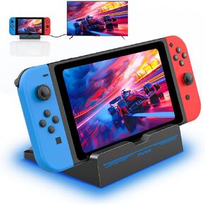 Switch TV Dock Station Compatible for Nintendo Switch/Switch OLED, Switch Station with LAN PORT/4K HDMI/1080P/60Hz Output, Compatible with Official Switches Docking Stand (1000Mbps Ethernet Port) in Saudi Arabia