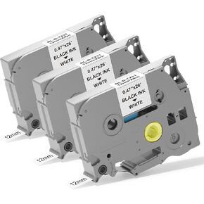 3pack 12mm 0.47 TZe TZ Tape Laminated White Label Maker Tape Replacement for Brother P Touch Label Tape TZe-231 TZe231 Compatible with Brother PT-D210 PT-D220 PT-H110 PT-D410 PT-P710BT in Saudi Arabia