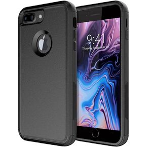 Diverbox Case [Shockproof] [Dropproof] [Dust-Proof],Heavy Duty Protection Phone Cover for Apple iPhone 8 Plus & 7 Plus (Black) in Saudi Arabia