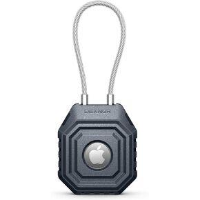 حافظة DEXNOR لحامل AirTag مع كابل سلك فولاذي 4 حزم، غطاء واقٍ ضد الفقدان لحافظات Apple AirTag GPS Tracker Finder in Kuwait