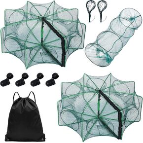 3 Pcs Fish Casting Net Collapsible Minnow Cage with Bait Box Rope Bag in Kuwait