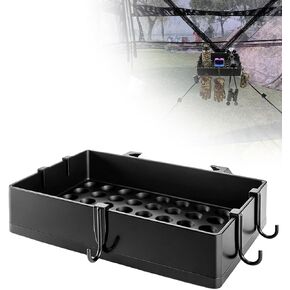 Hunting Blind Storage Rack, Ground Hub Tent Shelf with 5 Hooks in Kuwait