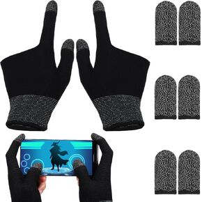 BESPORTBLE Gaming Finger Sleeves Touchscreen Game Gloves with Copper Fiber Conductive Tips Breathable Elastic Fit Sweat-Resistant Mobile Gaming Gloves for Smartphones and Tablets in Saudi Arabia