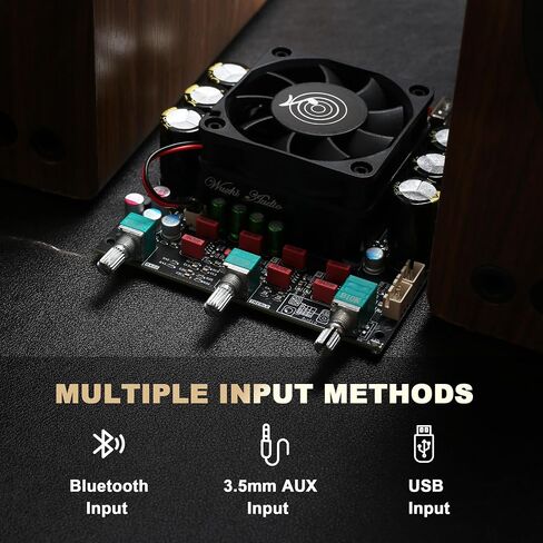 ZK-3002T 300W+300W Bluetooth Digital Amplifier Board TPA3255 Chip 2.0 Channel with Bluetooth/3.5mm AUX Input/USB Input,with Treble and Bass Adjustment in Kuwait