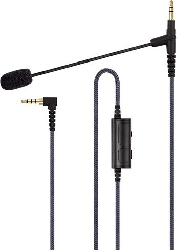Boom Gaming Microphone Cable Compatible with Game PS4 Xbox One PC Laptop Phone and Sony MDRXB950BT, MDRXB650BT, MDR1000X, MDR100ABN, WH1000XM2, MDR-1A Headphone | with Volume Control and Mute Switch in Saudi Arabia