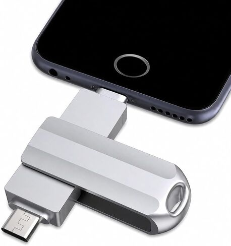 محرك أقراص فلاش سعة 256 جيجابايت لجهاز iPhone/iPad، عصا صور USB-C مع محول USB-A in Kuwait