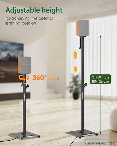 Vondynote Bookshelf Speaker Stands Pair 31"-50" Floor Speaker Stands in Kuwait