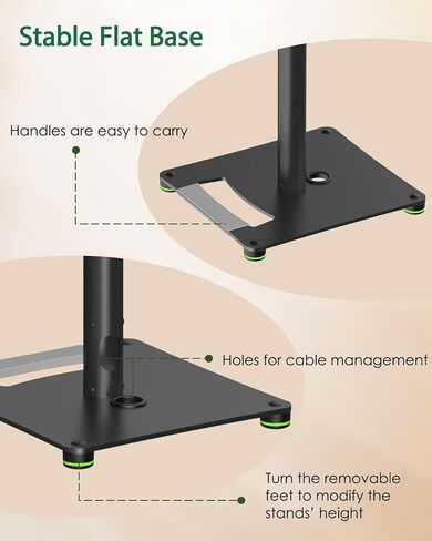 Vondynote Bookshelf Speaker Stands Pair 31"-50" Floor Speaker Stands in Kuwait