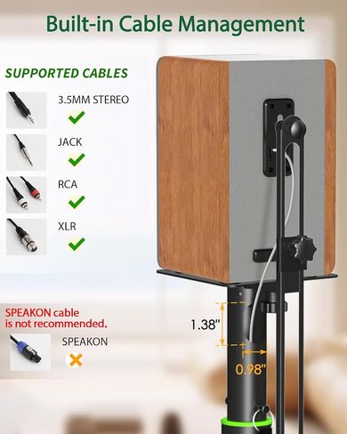 Vondynote Bookshelf Speaker Stands Pair 31"-50" Floor Speaker Stands in Kuwait