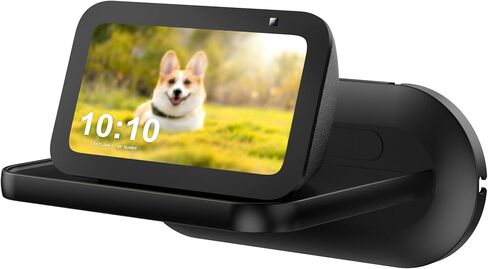 PlusAcc Wall Mount for Echo Show 5 - Cable Management Holder Stand for Echo Show 5 (3rd & & 2nd & 1st Gen) & Other Speakers Less Than 15 lbs, Space Saving Accessories Bracket Shelf (Black) in Saudi Arabia