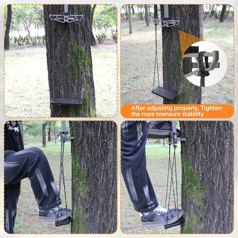 Climbing Stick Aider for Hunting, Daisy Chain Single Step Aider, Lightweight Rope Ladder Tree Stand Step, Non-Slip Tree Climbing Sticks, Saddle Hunting Accessories, and Tree Climbing Gear in Saudi Arabia