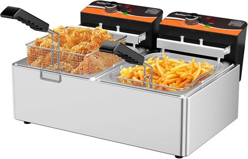 Commercial Deep Fryer, 20.7QT Countertop Fryer with Baskets for Restaurant in Kuwait