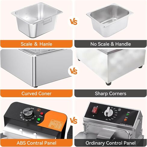 Commercial Deep Fryer, 20.7QT Countertop Fryer with Baskets for Restaurant in Kuwait