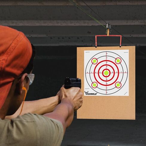 Highwild Bullseye Shooting Paper Targets - for Air Rifle/Airsoft Pistol Practice Bullet Traps - 11"x 11", 50 Pack in Saudi Arabia