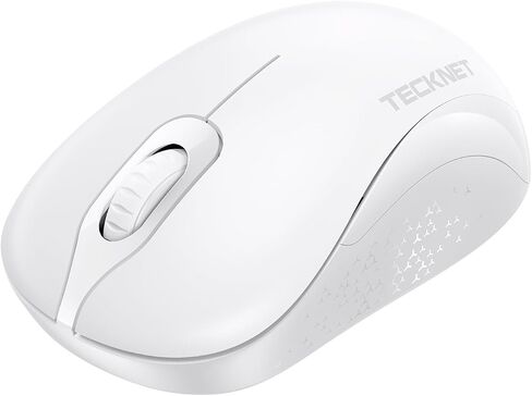TECKNET 2.4GHz White Wireless Mouse,Suitable for Small to Medium Hands in Saudi Arabia