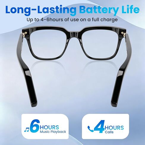 AI Smart Glasses for Men and Women with Chat GPT, 164 Languages, Photochromic Lens, Al Assistant & Meeting Summary, Music Playback, Hands-Free Calling, UV/Blue Light Protection Black in Kuwait
