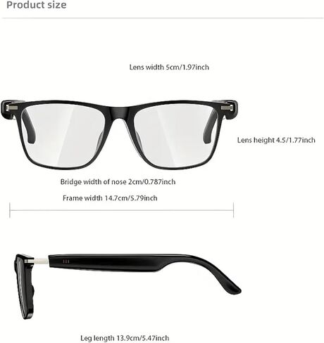 AI Smart Glasses, Support 169 Languages Real-Time Translation Powered By APP, Open-Ear Sound Mic & Speakers, Color-Change Lens Translator with Noise Reduction, AI Translation Glasses for Men & Women in Kuwait