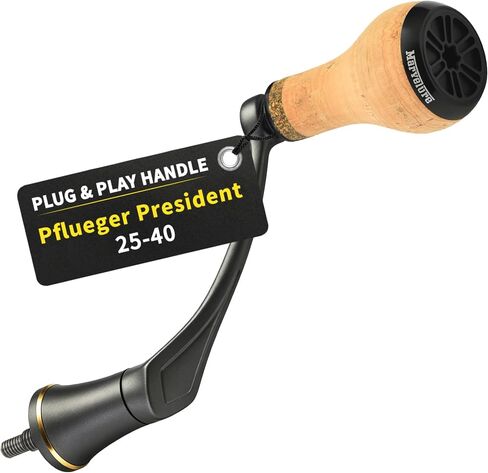 Mamba Series Power Handle Compatible for Pflueger President 25-40 Spinning Fishing Reel (Not for President Lock Type or President 6920-6940 Series) in Saudi Arabia