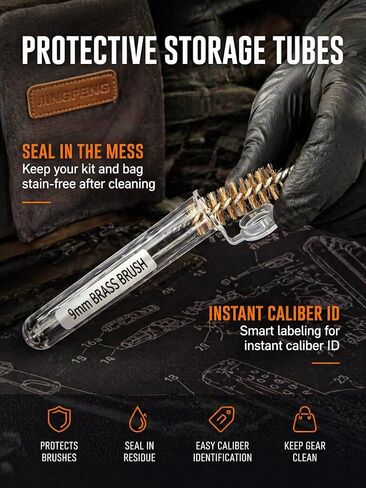 40 Cal&10mm Handgun Pistol Cleaning Kit with Bore Rope and MOLLE Pouch in Saudi Arabia