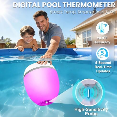 AearKing 3in1 Floating Pool Speaker with Digital Pool Thermometer & Lights in Saudi Arabia