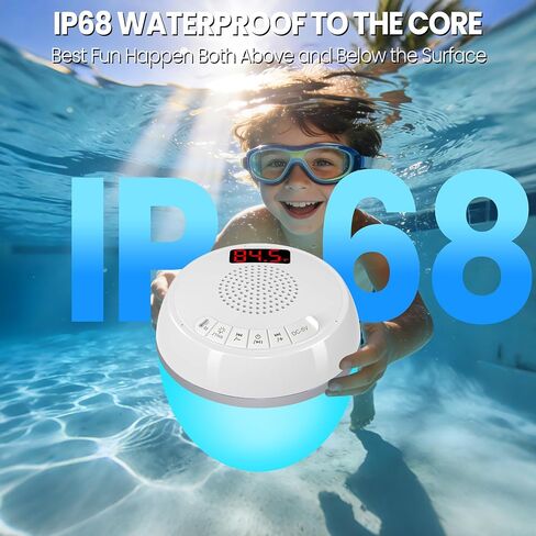 AearKing 3in1 Floating Pool Speaker with Digital Pool Thermometer & Lights in Saudi Arabia